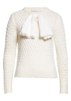 Rebecca Taylor Rib Peplum Sweater in Ivory at Nordstrom