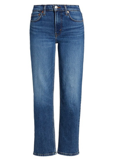Re/Done 70s Mid-Rise Stovepipe Stretch Crop Jeans