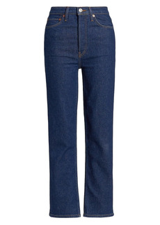 Re/Done 70s Ultra High-Rise Stovepipe Stretch Crop Jeans