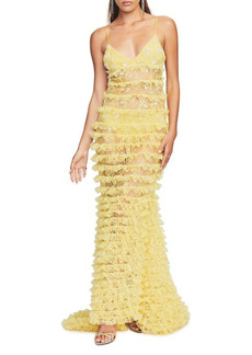Retrofête Delphi Tiered Lace Dress in Yellow at Nordstrom