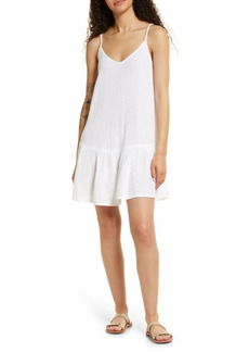 Rip Curl Cotton Gauze Camisole Cover-Up Dress in White at Nordstrom