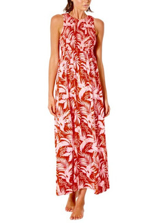Rip Curl Sun Rays Print Maxi Dress in Red at Nordstrom