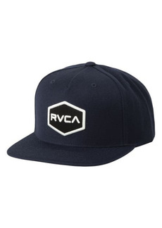 RVCA Commonwealth Snapback Baseball Cap in Black/White at Nordstrom