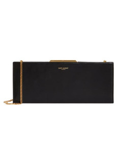 Saint Laurent Midnight Leather Clutch in Nero at Nordstrom