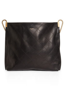 Saint Laurent Suzanne Quilted Lambskin Leather Hobo in Nero at Nordstrom