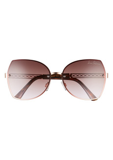 Sam Edelman 61mm Gradient Butterfly Sunglasses in Rose Gold at Nordstrom