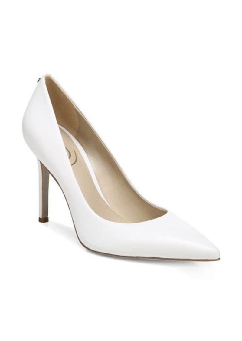 Sam Edelman Hazel Pointed Toe Pump in Bright White Leather at Nordstrom