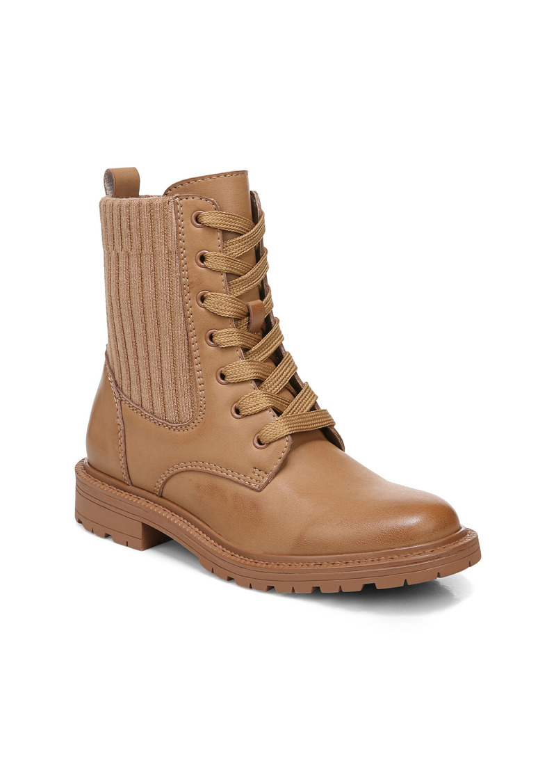 Sam Edelman Lydell Mini Ribbed Combat Boot in Light Cuoio Brown at Nordstrom