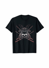 skin Japanese dead samurai helmet skull - Katakana T shirt