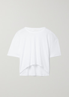 skin Net Sustain Avery Cropped Organic Pima Cotton-jersey Pajama Top