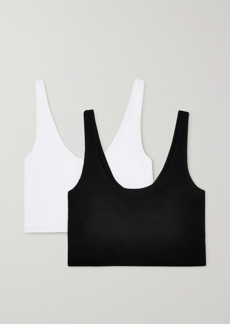 skin Net Sustain Clio Set Of Two Stretch Organic Pima Cotton Jersey Soft Cup Bras