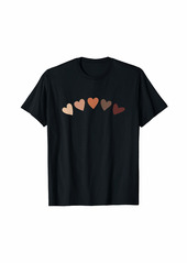 Skin Tone Hearts Be Kind Melanin T-Shirt