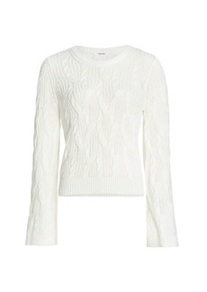 Splendid Leona Cable-Knit Cotton-Blend Sweater