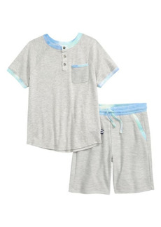 Splendid Kids' Shoreside Cotton & Modal T-Shirt & Shorts Set in Light Gray Heather at Nordstrom