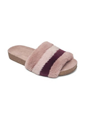 Splendid Robin Stripe Faux Fur Slide Sandal