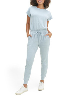 Splendid Terry Recycled Short Sleeve Jumpsuit in Chambray at Nordstrom