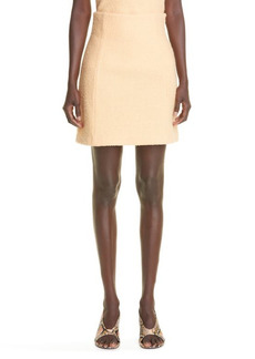 St. John Collection Micro Tweed Knit Miniskirt in Peach at Nordstrom