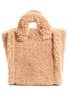 Stand Studio Mini Lizzie Teddy Faux Shearling Tote in Sand at Nordstrom