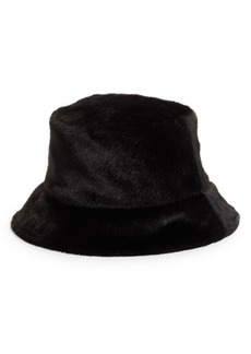 Stand Studio Wera Faux Fur Bucket Hat in Black at Nordstrom