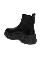 STAUD Bow Lug-Sole Leather Sock Boots