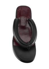 STAUD Rio Leather Platform Thong Sandals