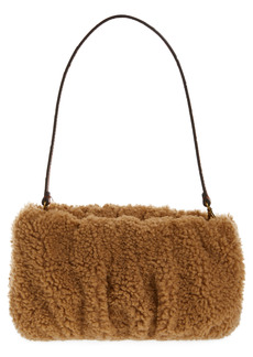 STAUD Bean Genuine Shearling Clutch in Natural at Nordstrom
