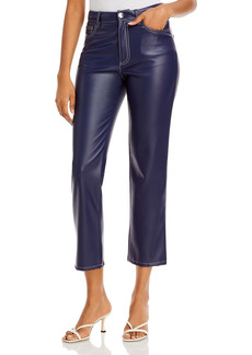 STAUD Elliot Faux Leather Cropped Pants