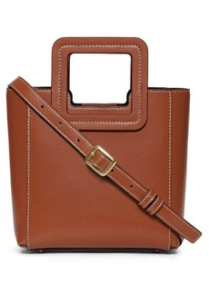 STAUD Mini Shirley Leather Satchel in Tan at Nordstrom