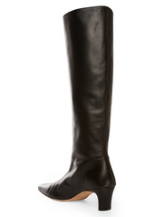 STAUD Valletta Leather Zip-Front Boots