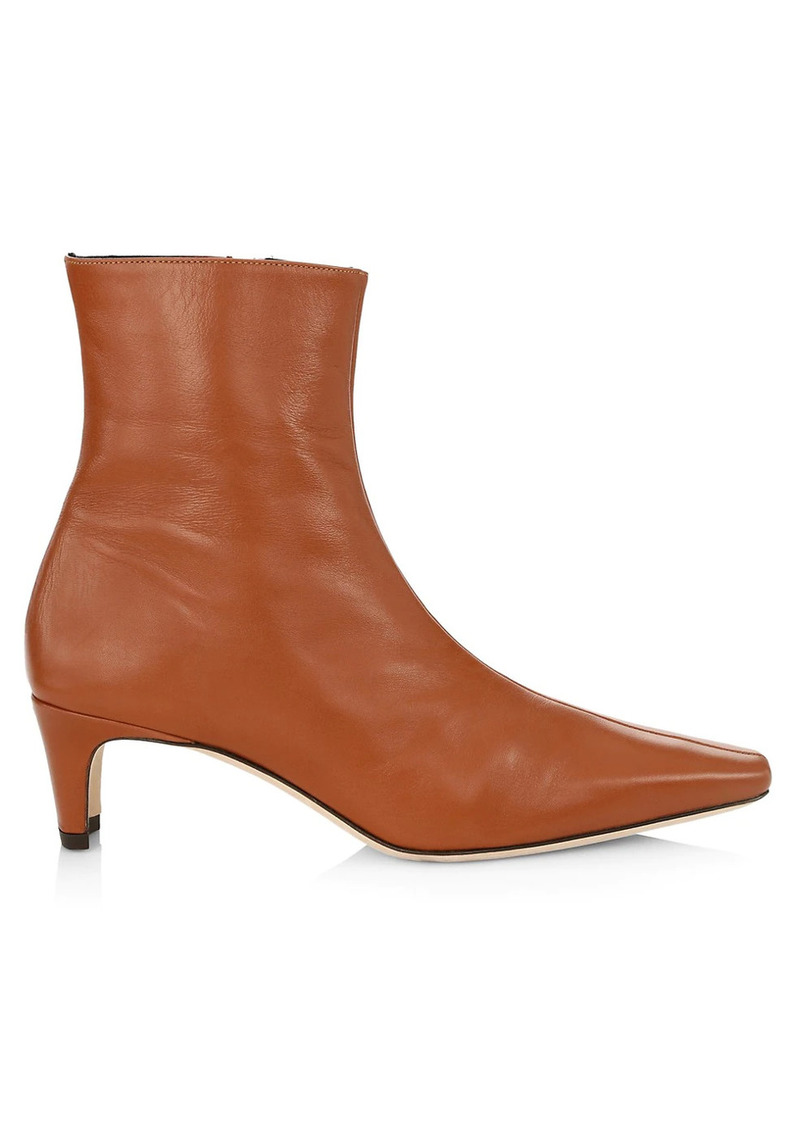 STAUD Wally Leather Ankle Boots