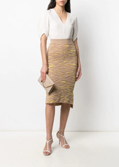 Stella McCartney animal pattern knitted skirt