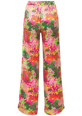 Stella McCartney Ava Cheering Printed Silk Pajama Pants