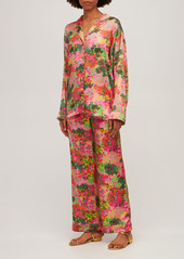 Stella McCartney Ava Cheering Printed Silk Pajama Top