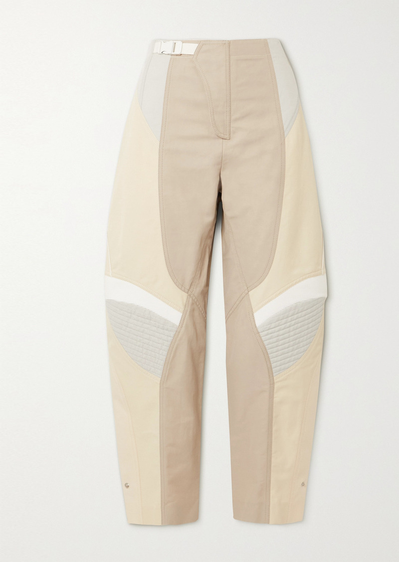 Stella McCartney Brooke Color-block Paneled Twill Tapered Pants