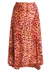 Stella McCartney Cheetah-Print Silk Midi-Skirt