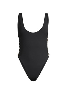 Stella McCartney Falabella Chain One-Piece Swimsuit