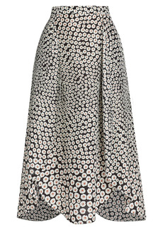 Stella McCartney Floral & Logo Print Midi-Skirt