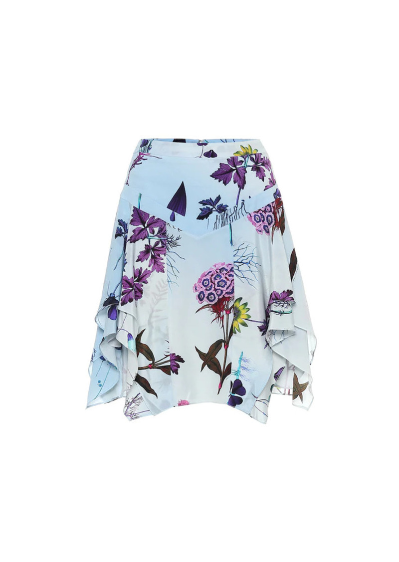 Stella McCartney Floral silk miniskirt