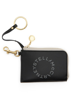 Stella McCartney Alter Eco Bicolor Faux Leather Card Holder in 1000 Black at Nordstrom