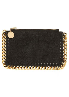Stella McCartney Falabella Shaggy Deer Faux Leather Card Case in 1000 Black at Nordstrom