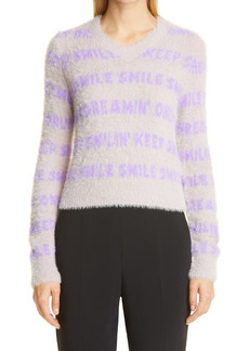 Stella McCartney Fluffy Words Crop Sweater