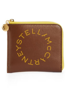 Stella McCartney Logo Faux Leather French Wallet with Removable Card Case in 7773 Cinnamon at Nordstrom