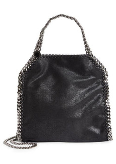 Stella McCartney 'Mini Falabella - Shaggy Deer' Faux Leather Tote in Black W/Silver at Nordstrom