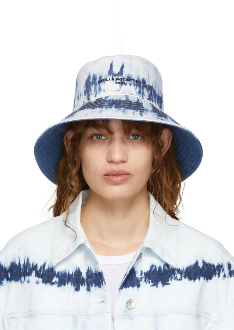 Stella McCartney Reversible Blue & White Denim Bucket Hat
