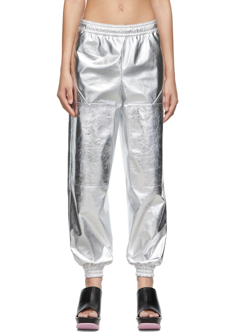 Stella McCartney Silver Shiny Metallic Trousers