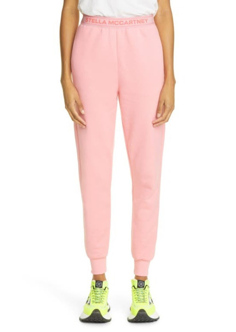 Stella McCartney Stella McCarty Logo Waist Cotton Joggers in Apricot Sunset at Nordstrom