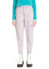 Stella McCartney Stretch Organic Cotton Crop Tapered Jeans in Marble Lilac at Nordstrom