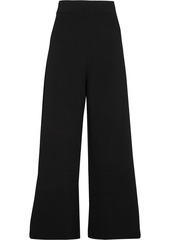 Stella Mccartney Woman Stretch-knit Wide-leg Pants Black