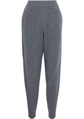 Stella Mccartney Woman Twill-trimmed Wool Tapered Pants Anthracite