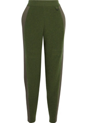 Stella McCartney - Twill-trimmed wool tapered pants - Green - IT 36